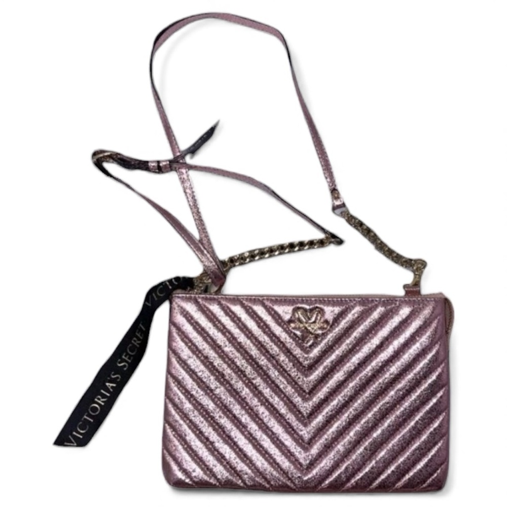 Victoria’s Secret Crossbody VS Pink Shimmer Bag NWOT